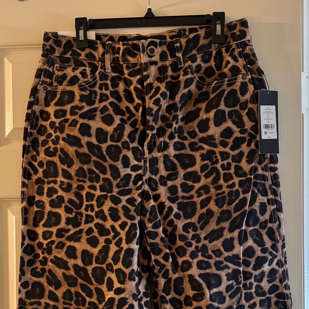 Veronica Beard Leopard Print Flare Jeans